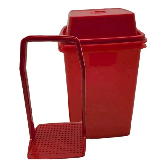 Contenedor Cuadrado 2 Cuarto Galon Pick Deli Rojo
