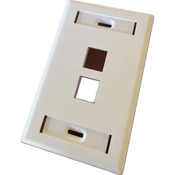 Paq. 5 Placa Pared Quickport 2 Ptos Blanca 42080-2ws Leviton