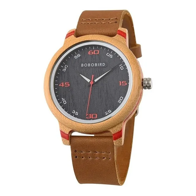 Reloj De Madera Tablero Negro Para Hombre Bobo Bird