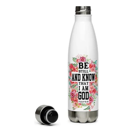 Be Still And Know That I Am God Botella Agua Acero Para Fe