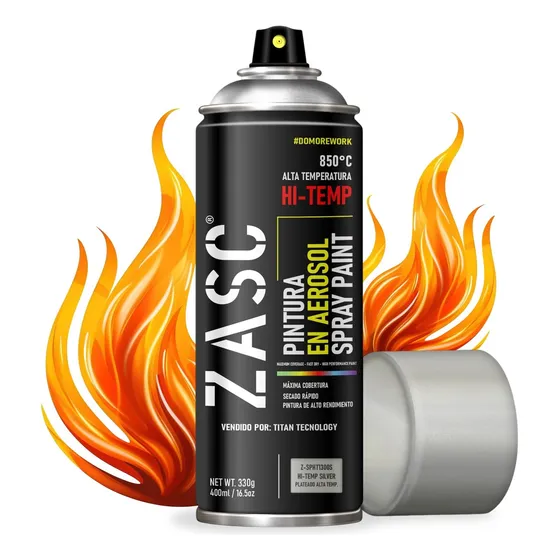 Pintura En Spray / Aerosol De Alta Temperatura 400cc Zasc
