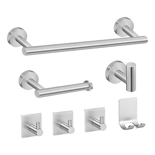 7 Set Juego Accesorios Para Baños Toalleros Acero Inoxidable 7 Set Juego Accesorios Para Baños Toalleros Acero Inoxidable