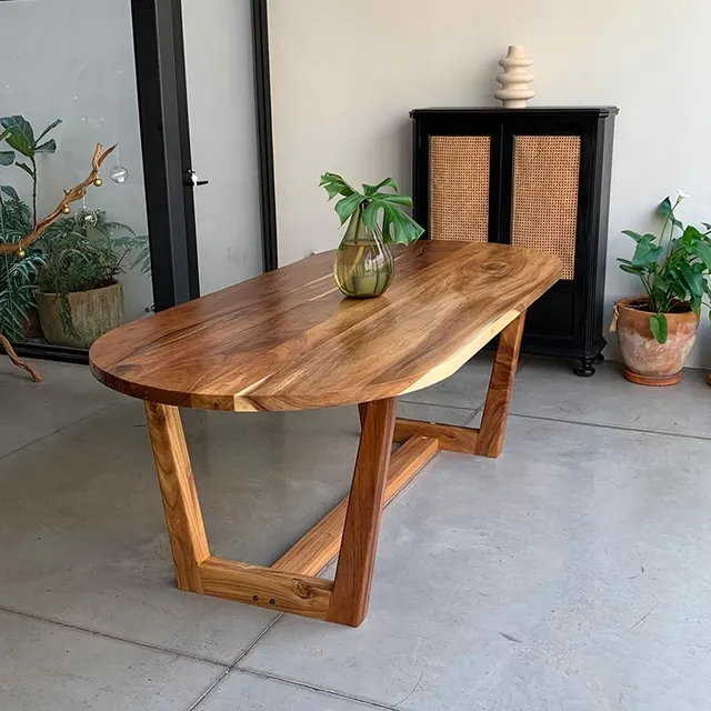 Shop Flamingo Mesa De Comedor Obby De Madera Sólida Parota Marrón Oscuro Marrón Oscuro