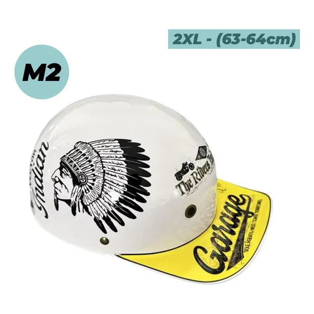 Casco De Moto Custom Indian Grey Para Motos Tipo Gorra Impor