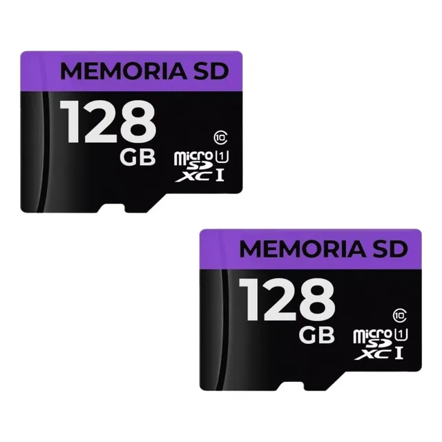 Kit Tarjeta Memoria X2 128gb Clase 10 Para Cámara Seguridad