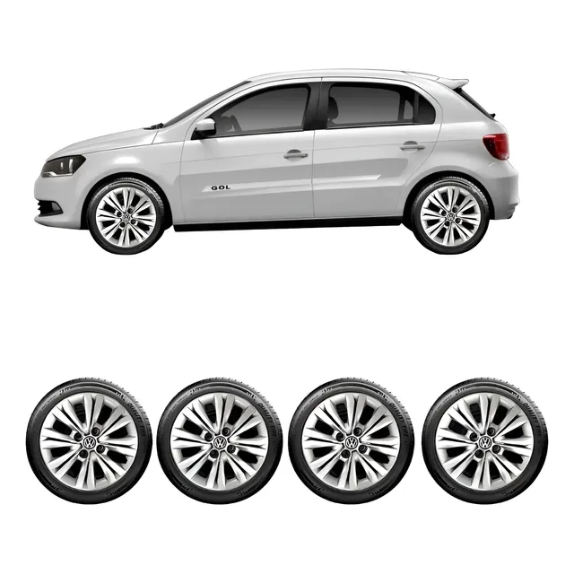 Jogo 4 Calotas Aro 15 Gol Voyage Saveiro G4, G5, G6, G7, G8