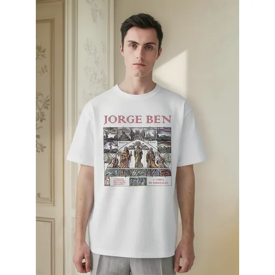 Camiseta Jorge Ben A Tábua De Esmeralda Malha Ecológica
