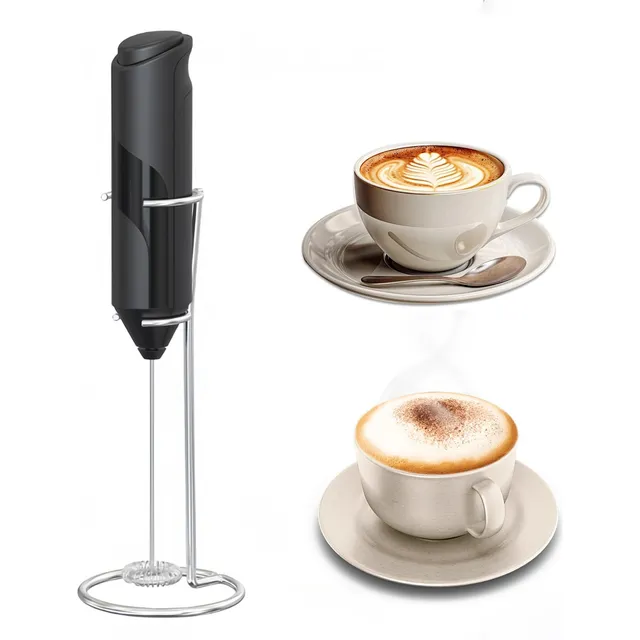Mini Misturador Mixer Elétrico De Leite Portátil Com Suporte
