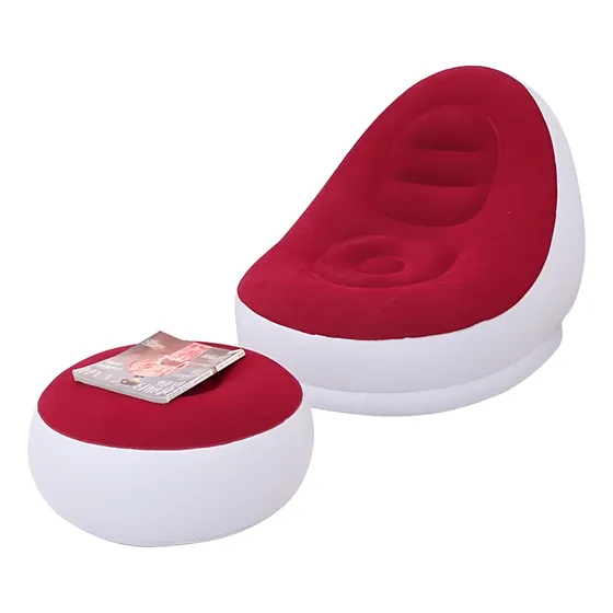 Sofá Tumbona Silla Inflable Reposa Pies Puff X L  + Inflador