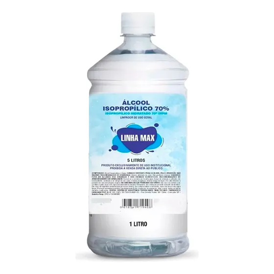 Limpador De Telas Álcool Isopropilico 70% Alto Grau 1000ml