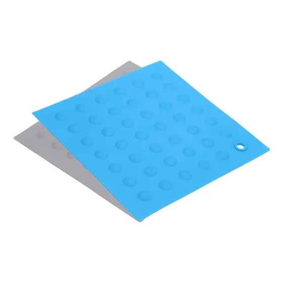 Casa -j Silicone Trivet Mats 2pcs Square Dots Hot Pan