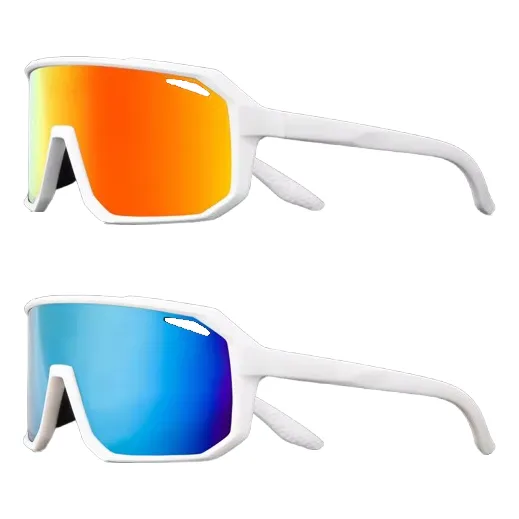 2 Pares De Lentes Polarizados Deportivos Blancos Rojo Y Azul
