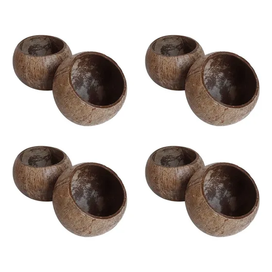 Cuenco De Cáscara De Coco Con Forma De Vela Para Verter Lata