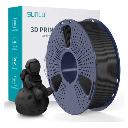 Filamento Pla Matte Sunlu Negro 1.75 Mm Para Impresora 3d Matte Black