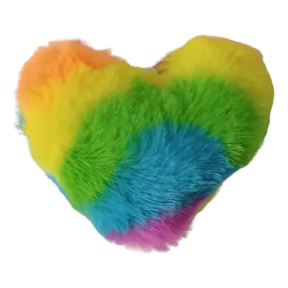 Pompón Corazon Multicolor Piel Sintética Pack 50 Und