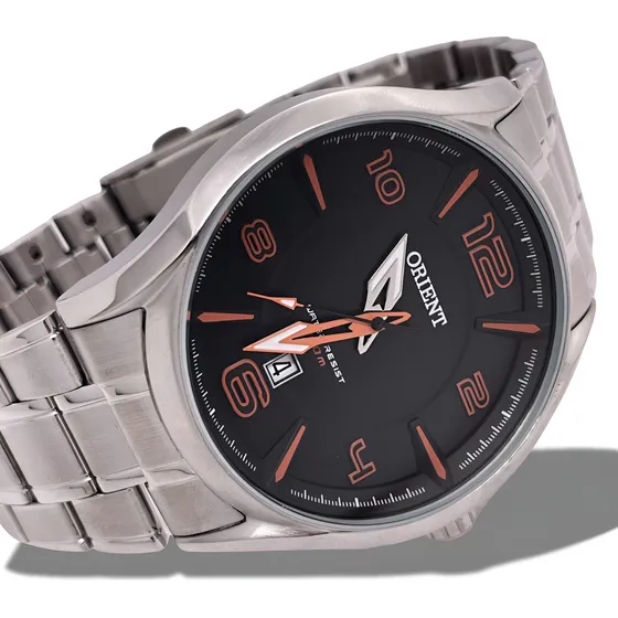 Relógio Orient Masculino Prata Grande Analogico Mbss1318 Posx