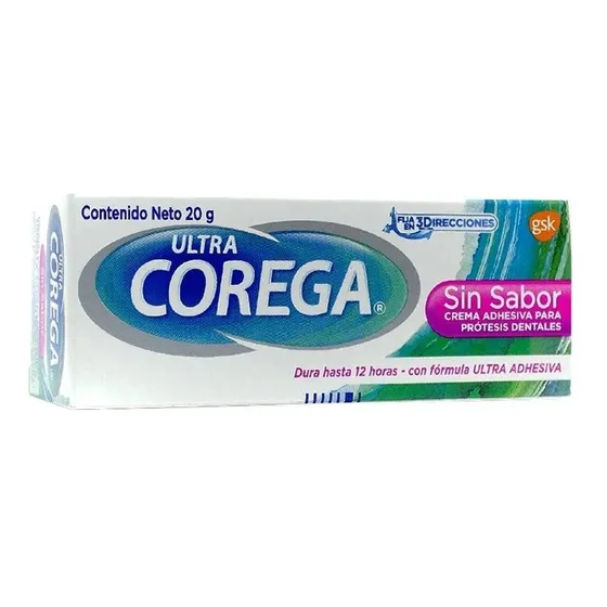 Ultra Corega X 20 Grs Sin Sabor Con Formula Ultra Adhesiva