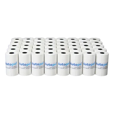 50 Bobinas Térmicas Brancas 57x16mm - Autopel Maquininhas de Cartão