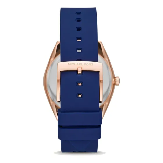 Reloj Michael Kors Mujer - Modelo Mk7140 Color de la correa Azul marino Color del bisel Dorado rosa Color del fondo Azul marino