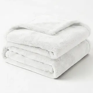 Retalhoecia Manta Cobertor Casal 180x220cm Soft Lisa Macio Várias Cores Branco