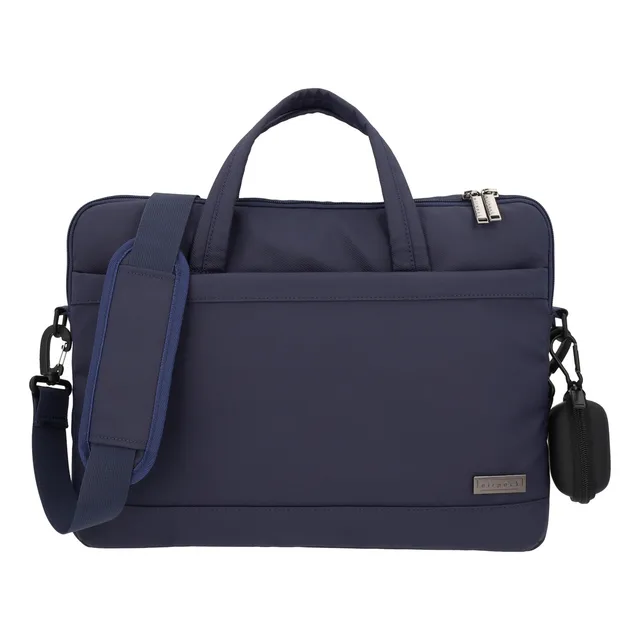Mochila Portalaptop Casual Portafolio Color Azul Diseño De La Tela Lisa
