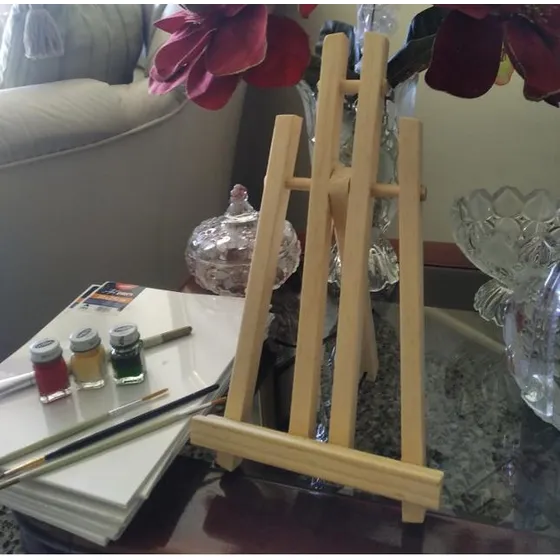 Caballete 32cm Mesa Tipo H + Lienzo, Ideal Para Pintar Arte
