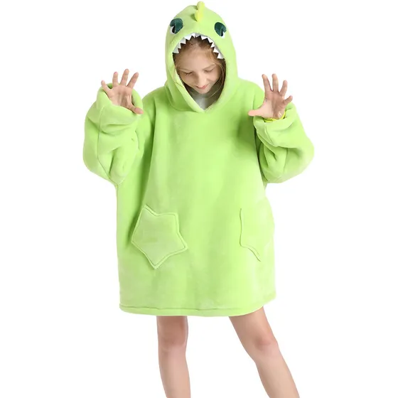 Manta Buzo Capucha Bolsillos Infantil Sapo Verde