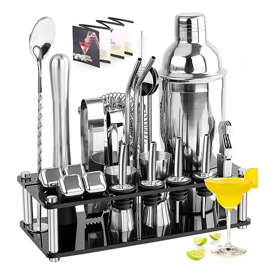 Set Kit Bartender Barman Cocteleria Tragos Profesional Jigge