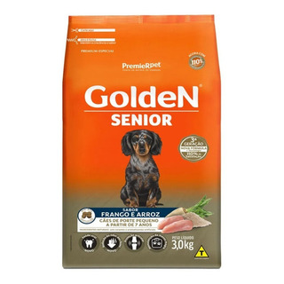 Alimento Golden Senior Mini Bits 3kg Ração Saudável Pet Alimento Golden Senior Mini Bits 3kg Ração Saudável Pet