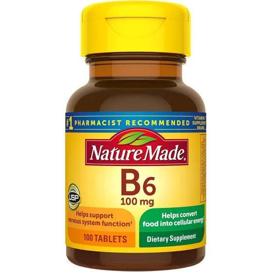 Suplemento De Vitamina B-6 De 100 Mg De Nature Made, Tableta
