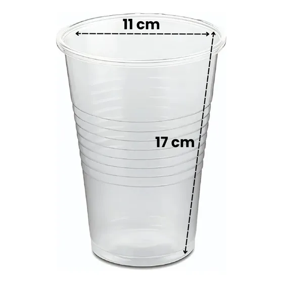 Vaso Largo Plastico Descartable 1 Litro 1000cc 900 Unidades
