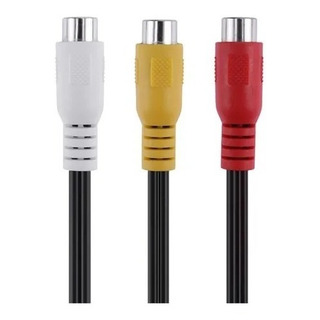 Cable Divisor De Señal Splitter 3 Rca Hembra A 6 Rca Macho Cable Divisor De Señal Splitter 3 Rca Hembra A 6 Rca Macho