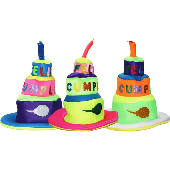 Sombreros Locos Espuma Tela Pastel Cumpleaños Cabina