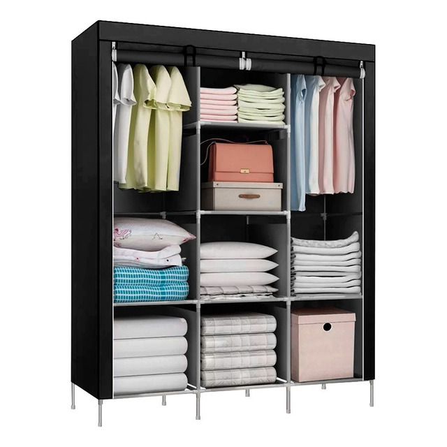 Guarda Roupa Dobrável Organizador De Roupa Decoteam 28105 Preto Guarda Roupa Dobrável Organizador De Roupa Decoteam 28105 Preto