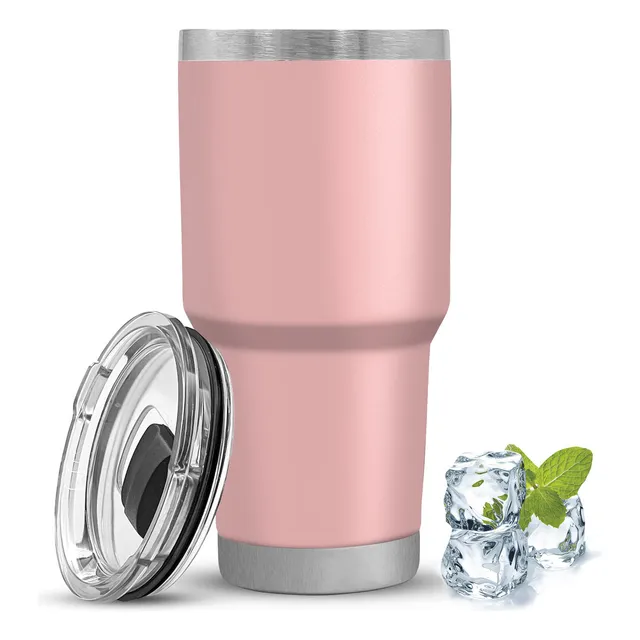 Termo Acero Inoxidable Botella Térmica Deportiva Frío Calor Color Rosa claro