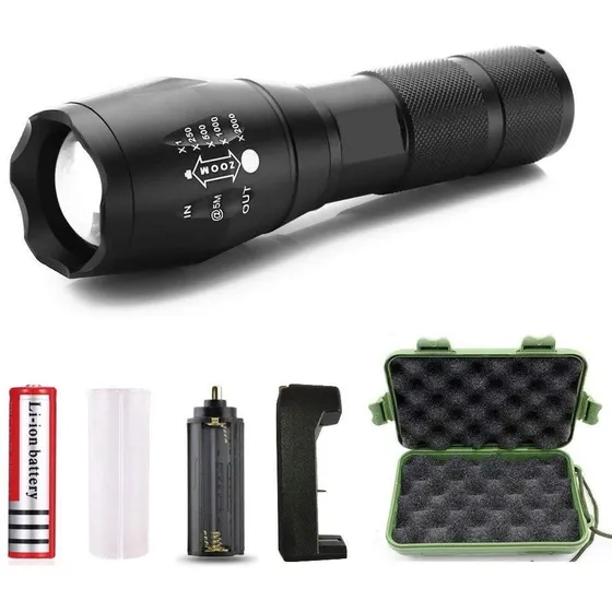 Lampara Táctica Led  Linterna Recargable 3000 Lumen