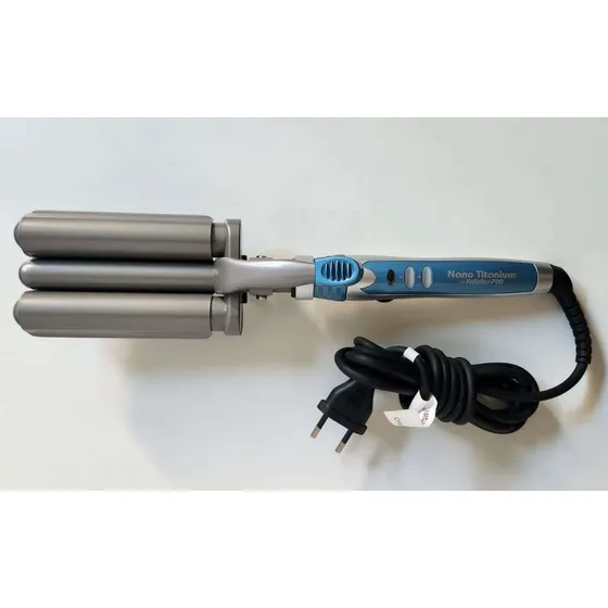 Babyliss Pro Modelador Triondas Nano Titanium 22mm 110v Azul-aço
