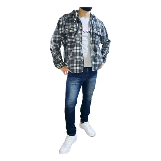 Camisa Campera Leñador De Paño Hombre Tendencia