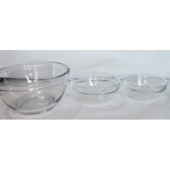 Juego De 2 Bowls De Vidrio Refractario Hecho En México 
