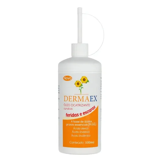 Óleo Cicatrizante De Girassol Dermaex Age Escaras Feridas 100ml - Nutriex