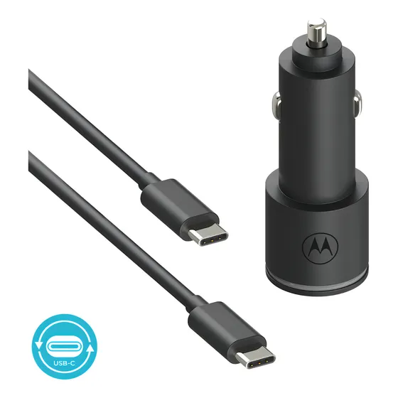 Cargador De Auto Motorola Turbo Power De 45w Duo Usb/tipo C