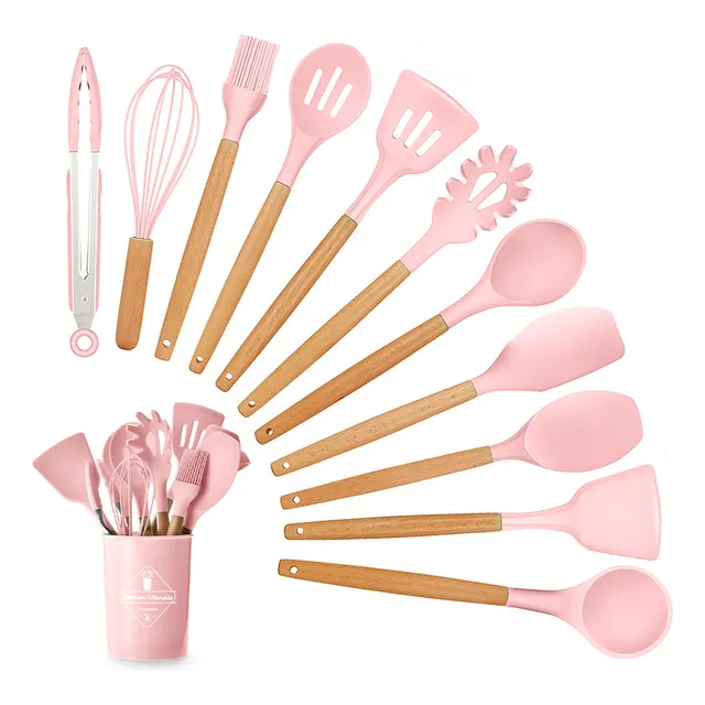 Utensilios Silicona De Cocina Espatulas Brochas Teker 12 Set
