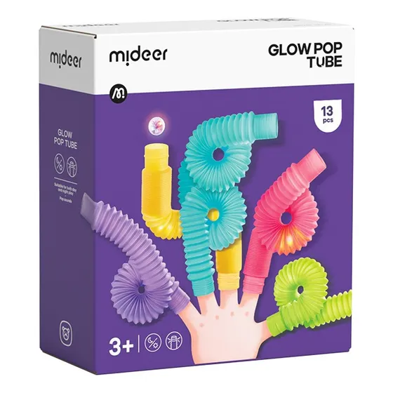 Tubos Telescópicos Glow Con Luces Led Mideer Color