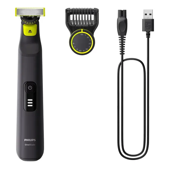 Afeitadora Philips Oneblade Pro QP6532 Recorta Modela Afeita Color Negro