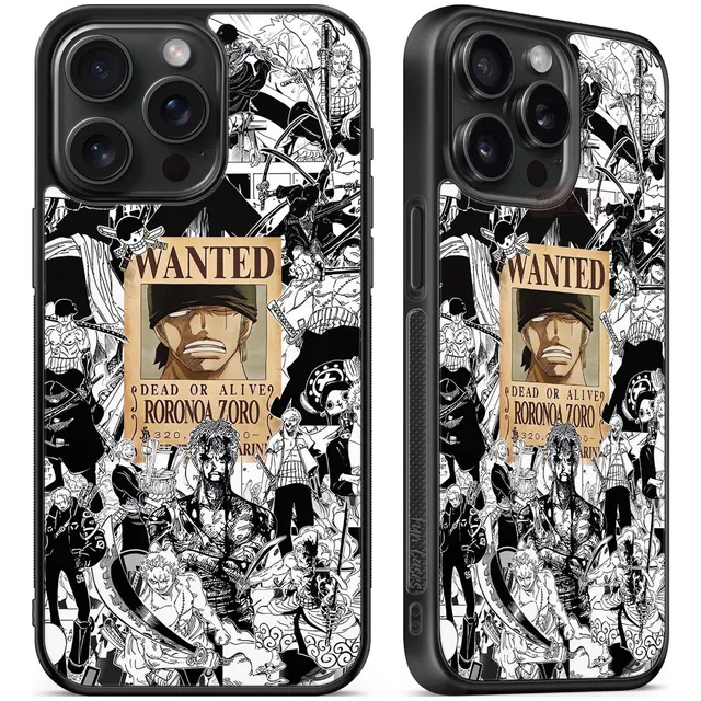 Funda Roronoa Zoro One Piece Se Busca Pirata Manga Collage Negro Iphone 7