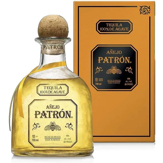 Tequila Patron Añejo (botella) 100 % Original