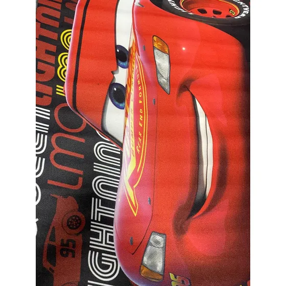 Alfombra Infantil Cars Antideslizante 80x120 1.2 M 80 Cm Geométrico Roja