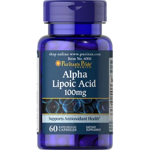 Puritans Pride Ácido Alfa Lipoico 100 Mg 60 Caps Ptr Sabor Sin Sabor