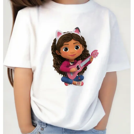 Remera Blanca De La Casa De Muñecas De Gabby