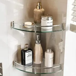 Repisas Baño Esquinero 2pcs Vidrio Organizador Pared L337am7 Vidrio Templado